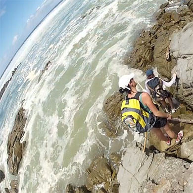 The Wild Coast has a very rocky coastline