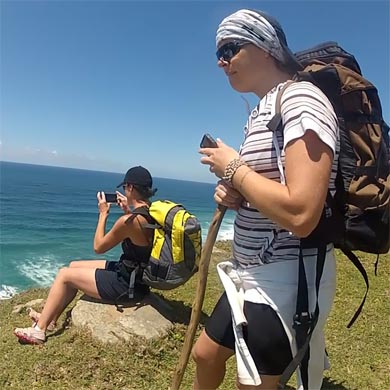 Overlooking one of the Wild Coast's many cliffs